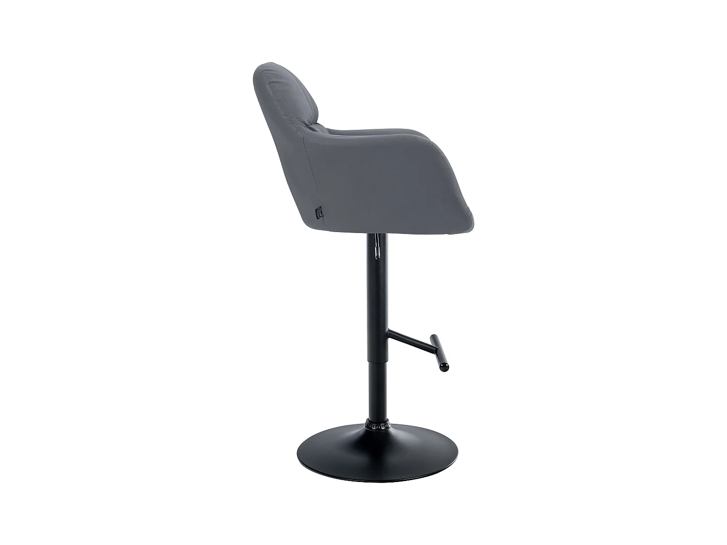 Tabouret de bar - Similicuir - Gris - Natoma