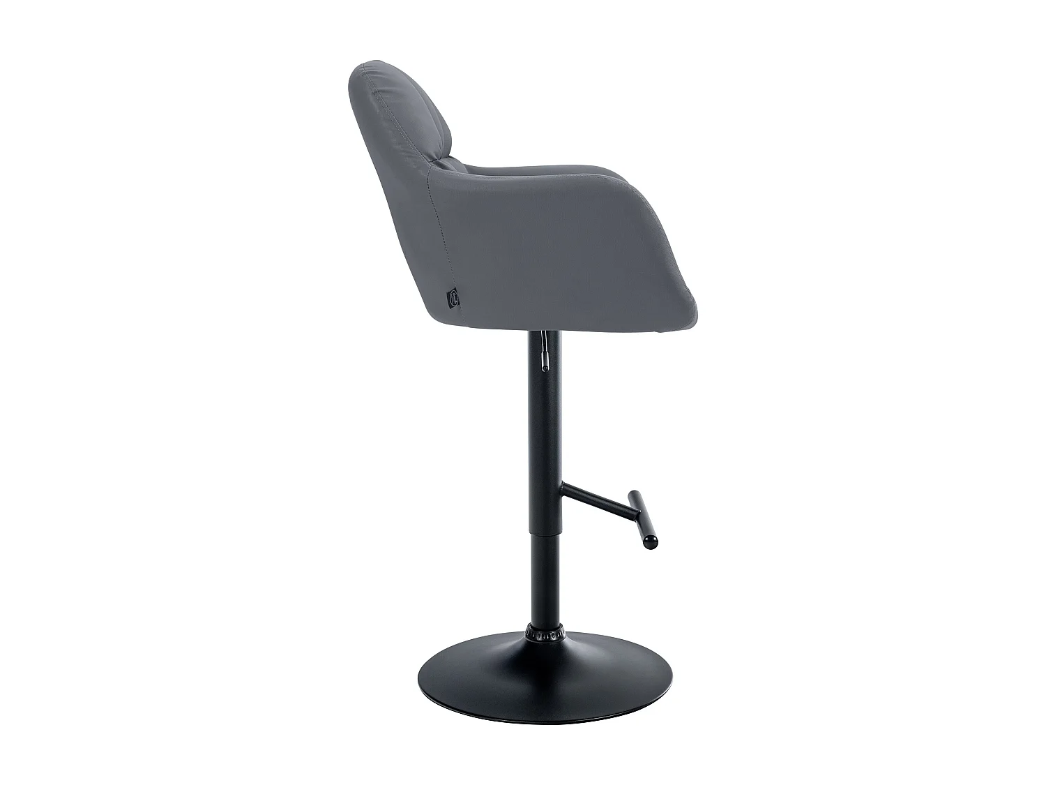 Tabouret de bar - Similicuir - Gris - Natoma