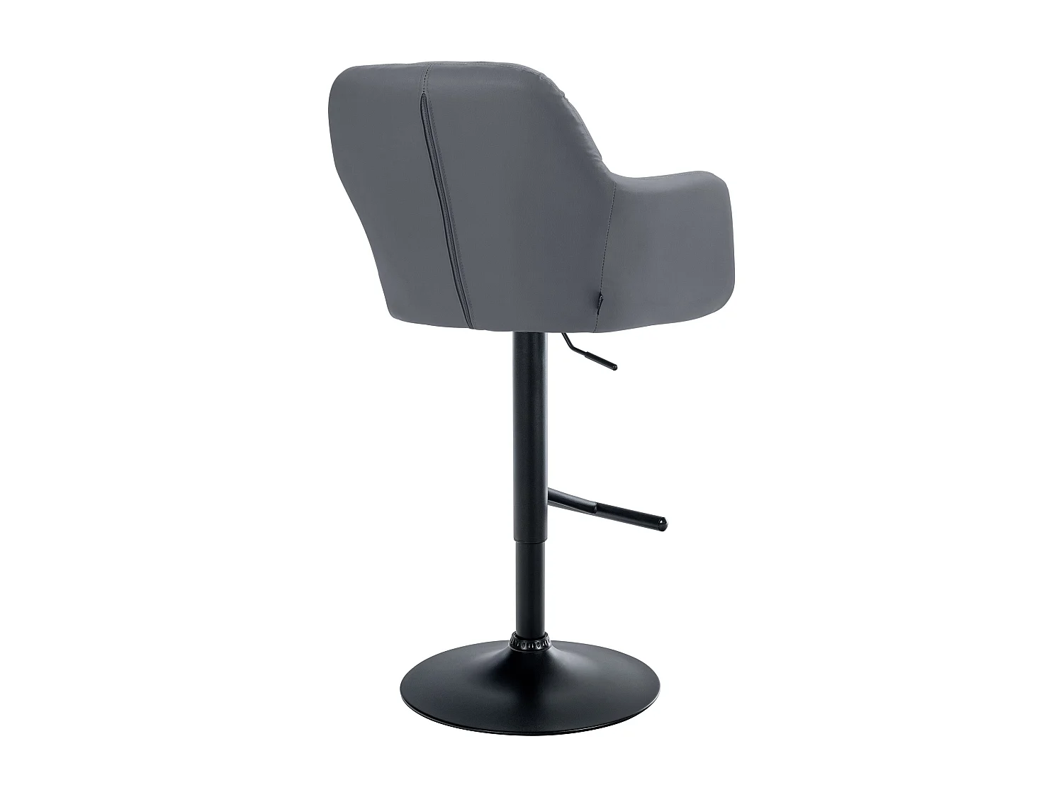 Tabouret de bar - Similicuir - Gris - Natoma