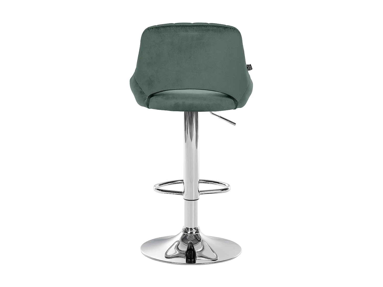 Tabouret de bar - Velours & Chrome - Vert - Milet