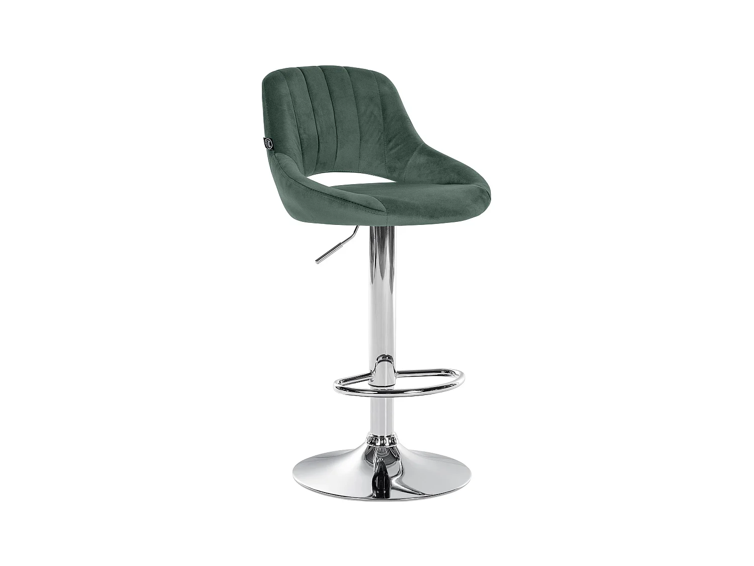 Tabouret de bar - Velours & Chrome - Vert - Milet