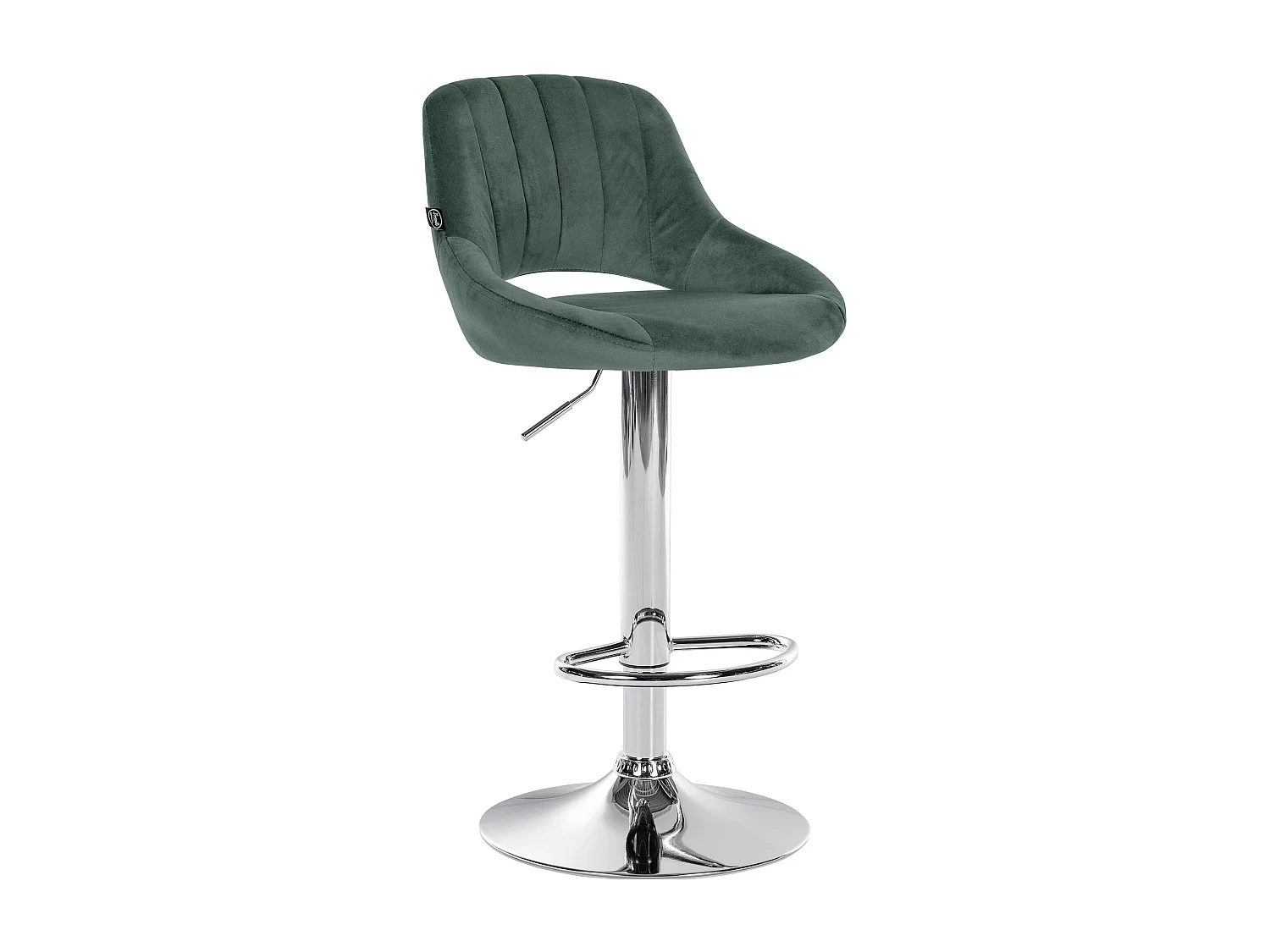 Tabouret de bar - Velours & Chrome - Vert - Milet
