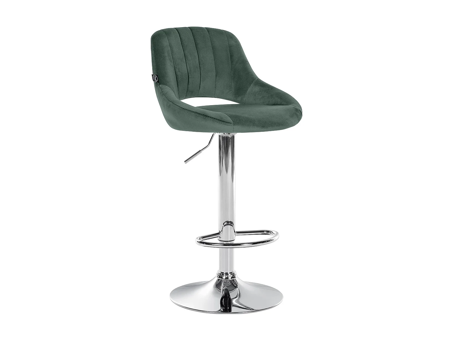 Tabouret de bar - Velours & Chrome - Vert - Milet
