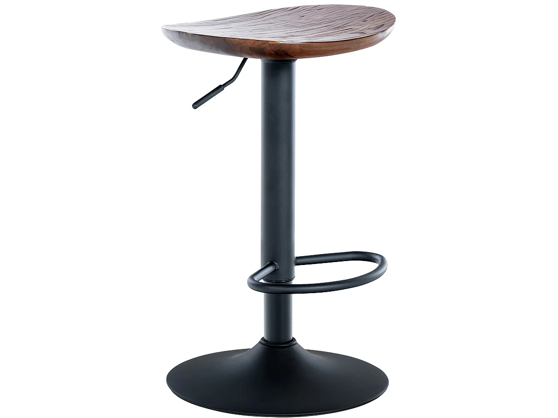 Lot de 4  Tabouret de bar - Bois - Noyer - Skelde
