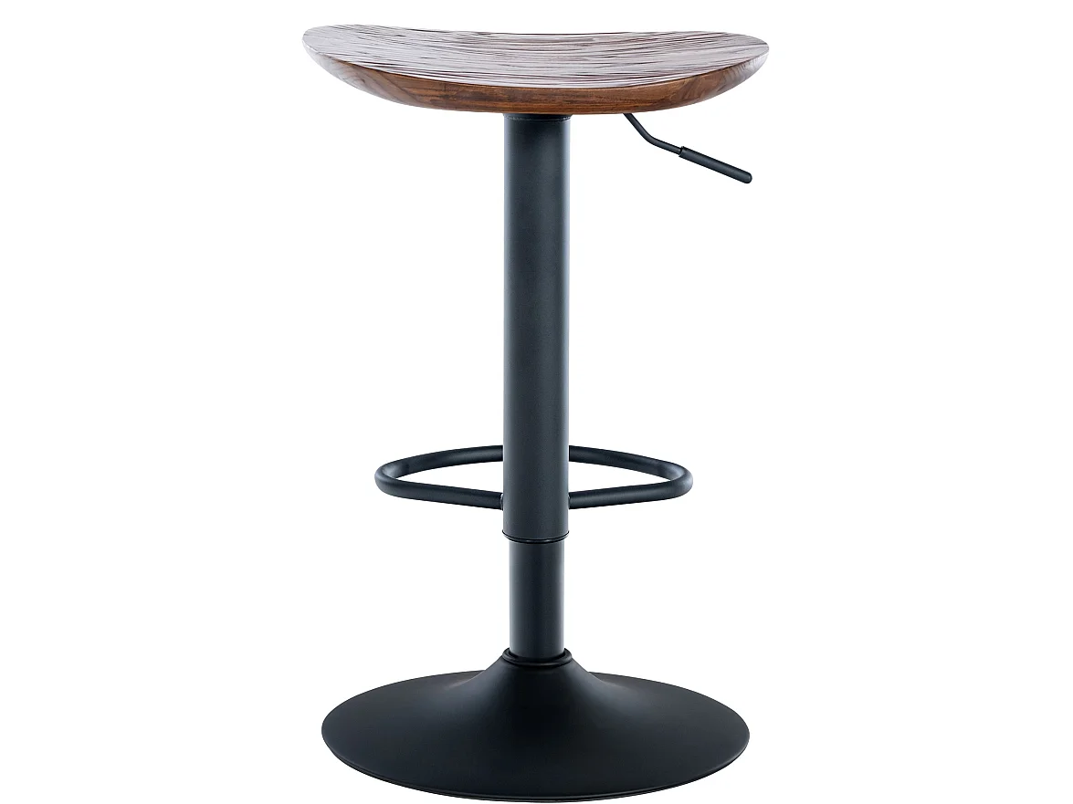 Lot de 4  Tabouret de bar - Bois - Noyer - Skelde