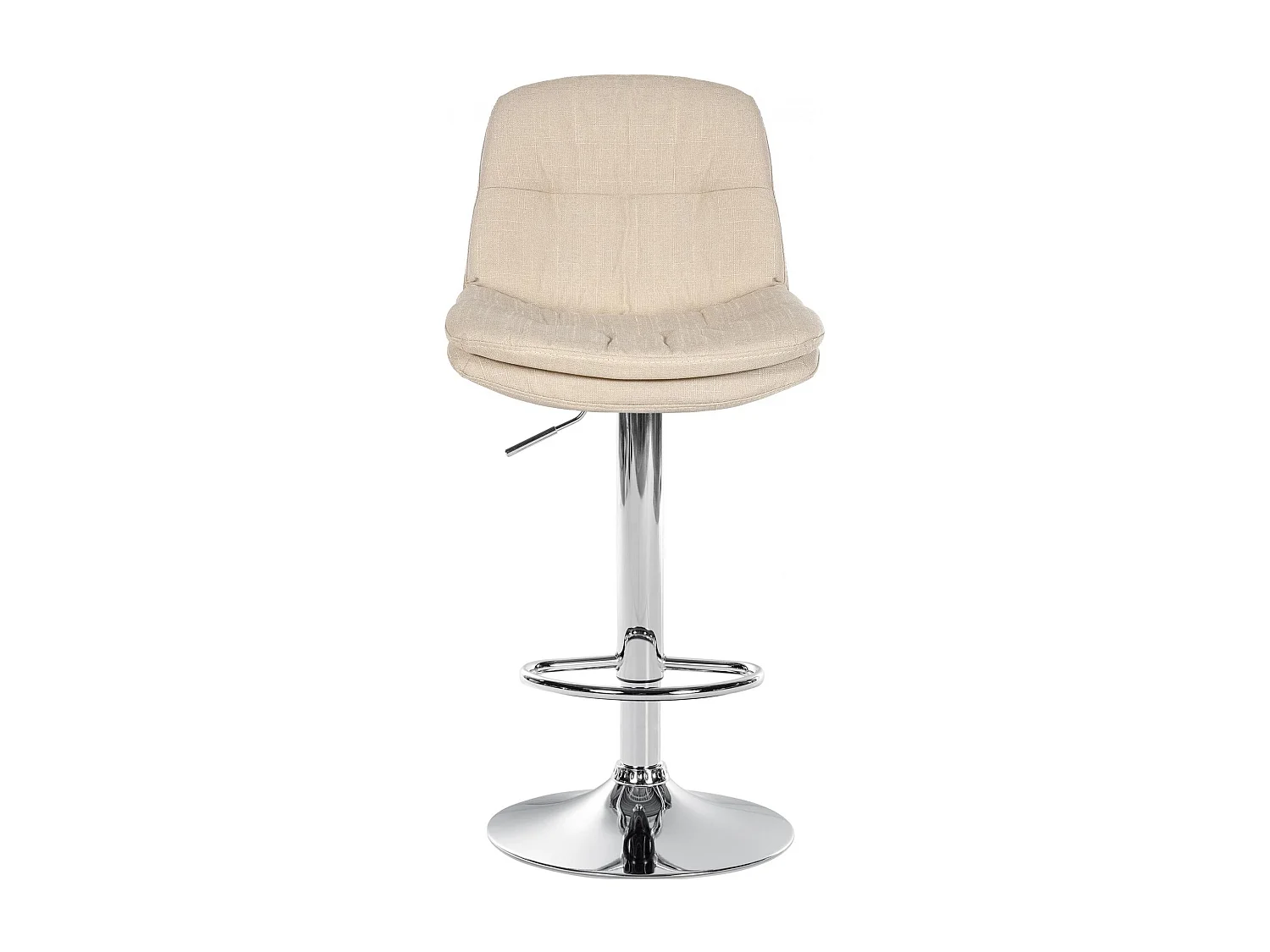 Tabouret de bar - Tissu - Crème - Laurel
