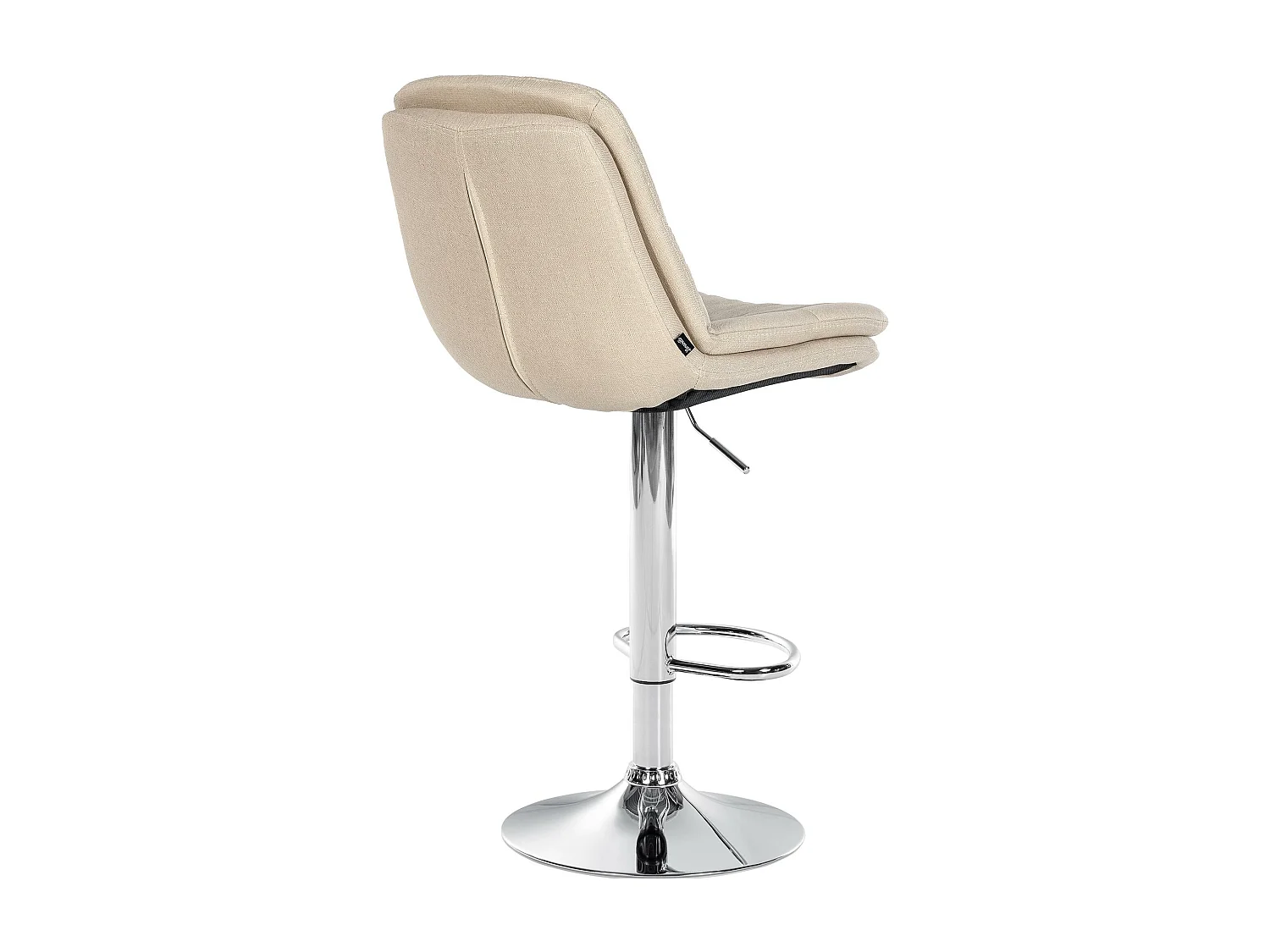 Tabouret de bar - Tissu - Crème - Laurel