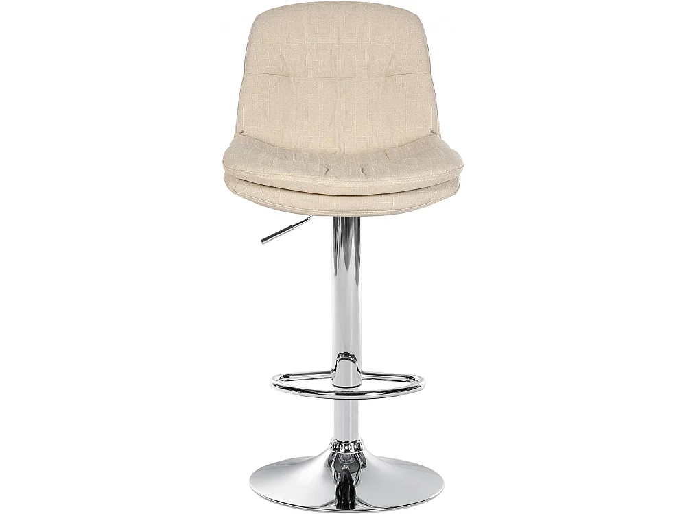 Tabouret de bar - Tissu - Crème - Laurel