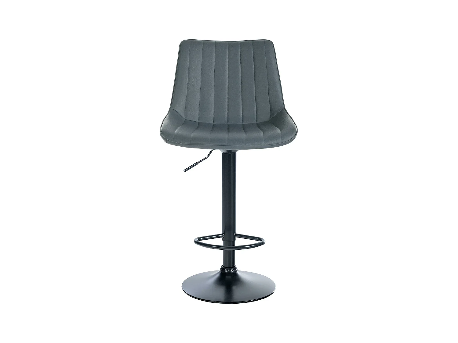 Lot de 2  Tabouret de bar - Similicuir - Gris - Toni