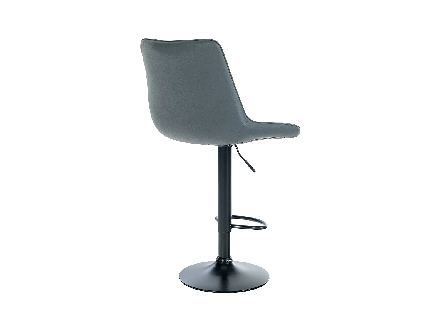 Lot de 2  Tabouret de bar - Similicuir - Gris - Toni
