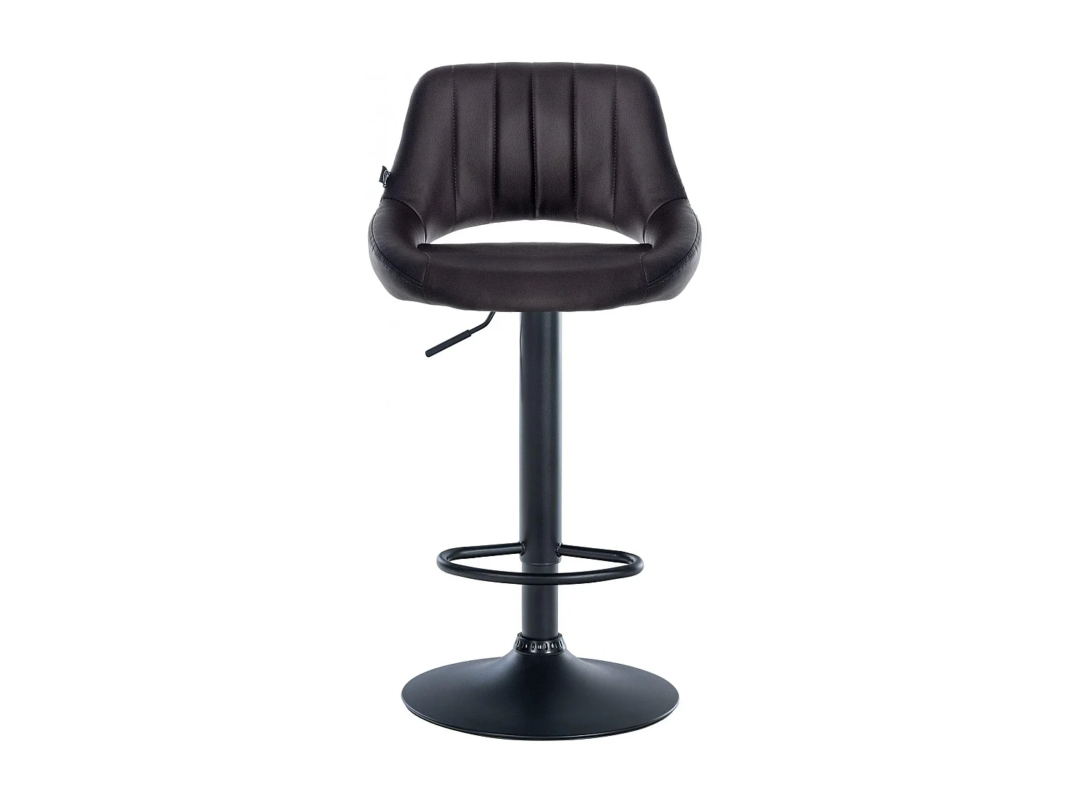 Tabouret de bar - Similicuir & Noir - Marron - Milet