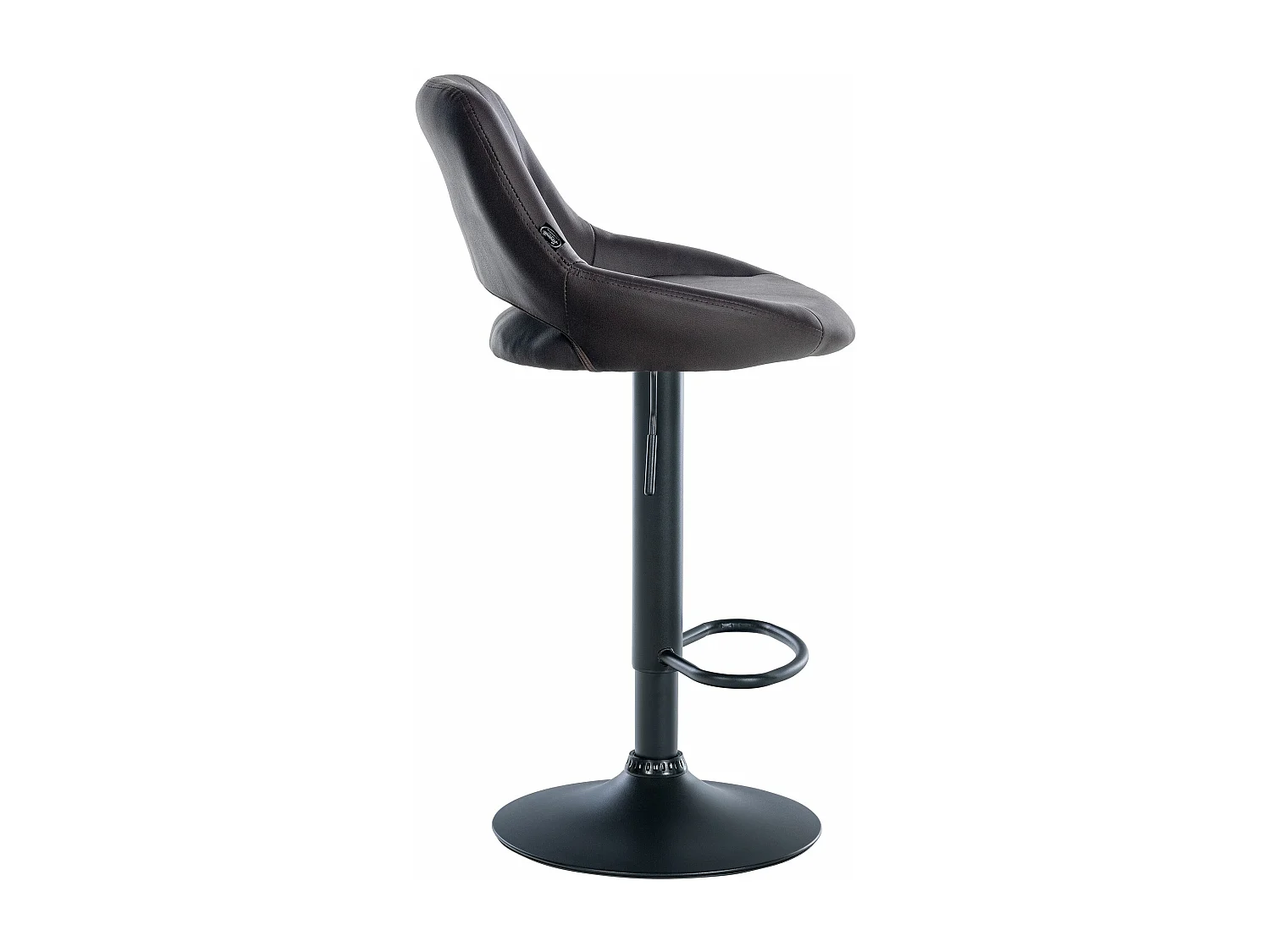 Tabouret de bar - Similicuir & Noir - Marron - Milet