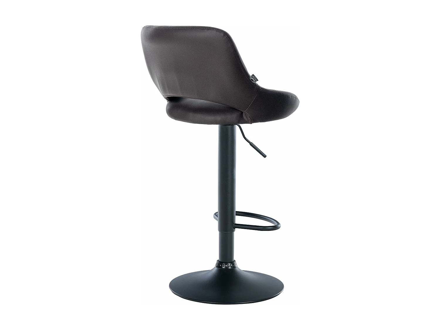 Tabouret de bar - Similicuir & Noir - Marron - Milet