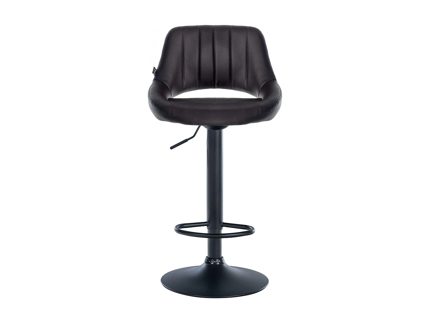 Tabouret de bar - Similicuir & Noir - Marron - Milet