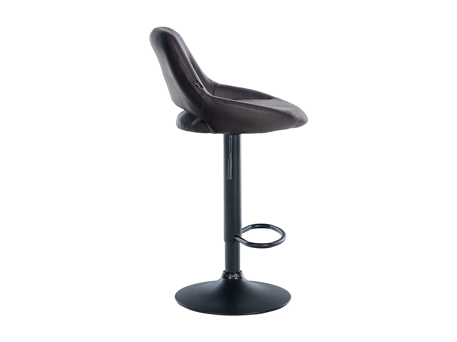Tabouret de bar - Similicuir & Noir - Marron - Milet