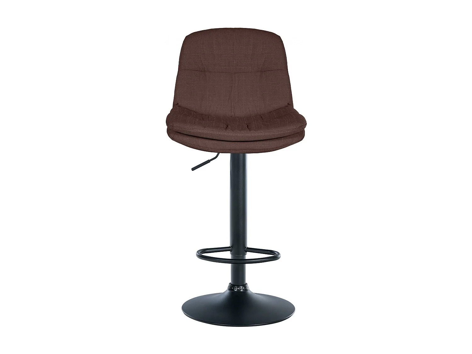 Tabouret de bar - Tissu - Marron - Laurel