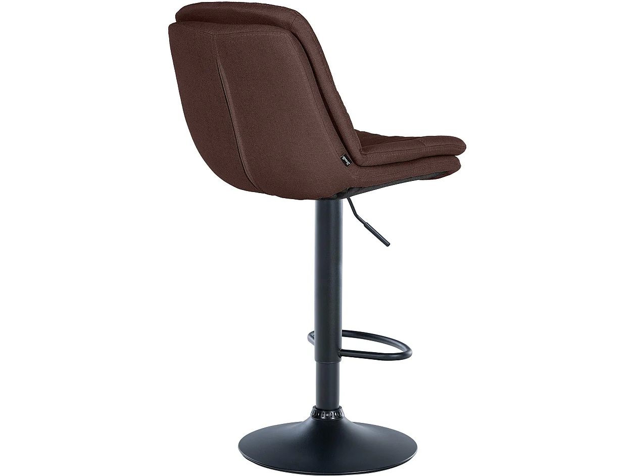 Tabouret de bar - Tissu - Marron - Laurel