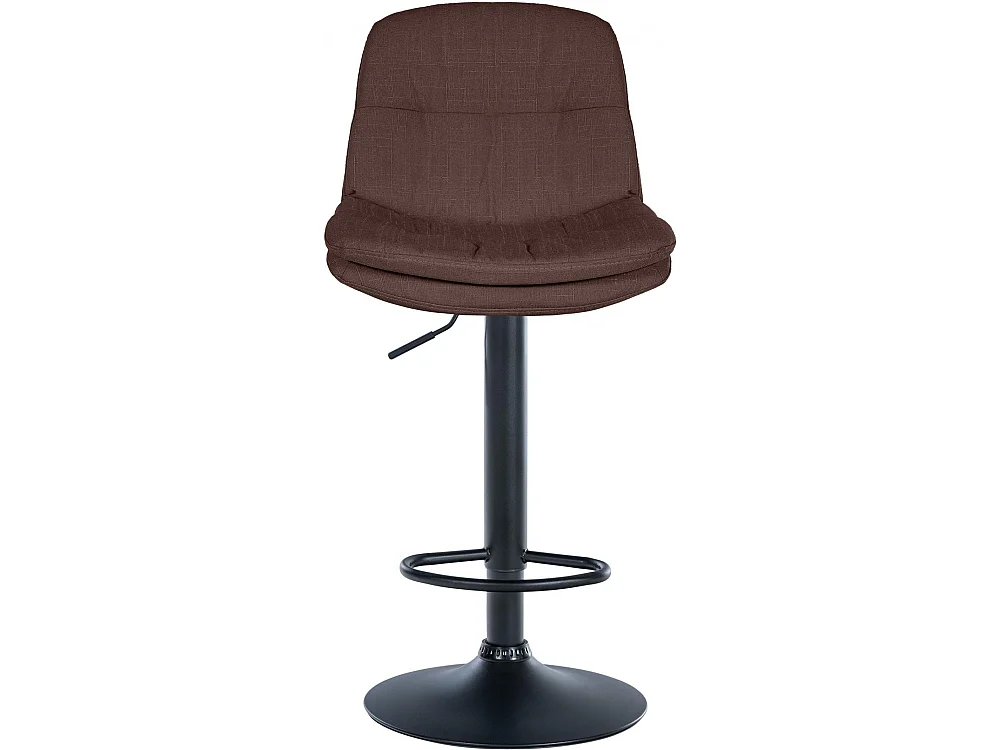 Tabouret de bar - Tissu - Marron - Laurel