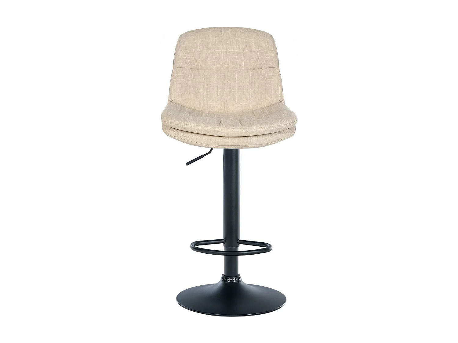 Tabouret de bar - Tissu - Crème - Laurel