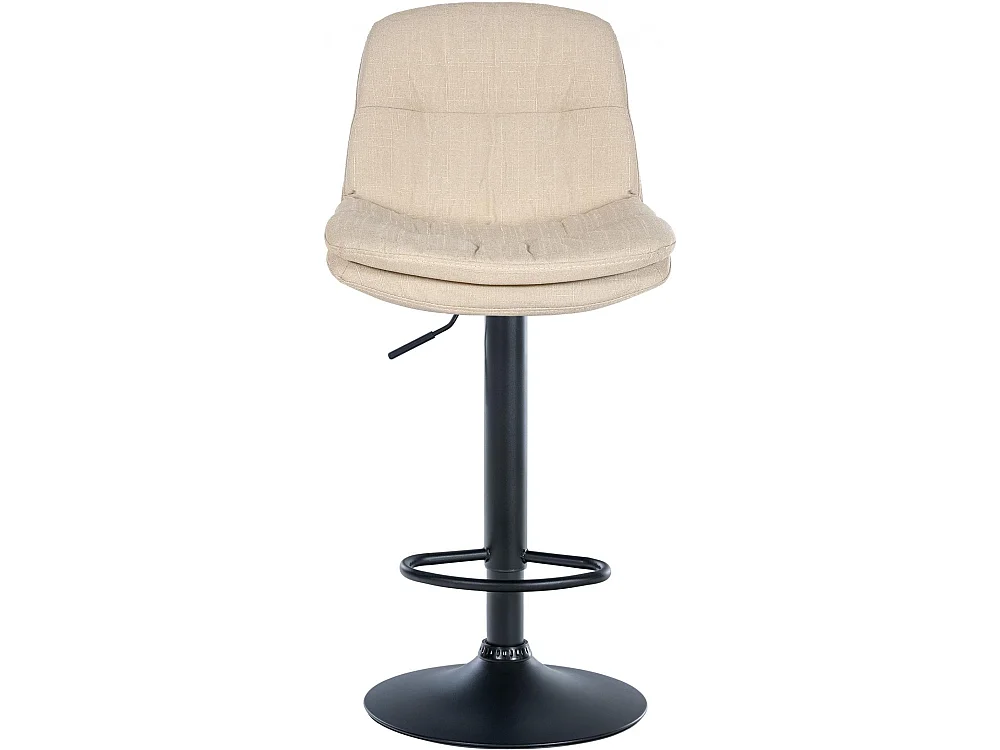Tabouret de bar - Tissu - Crème - Laurel