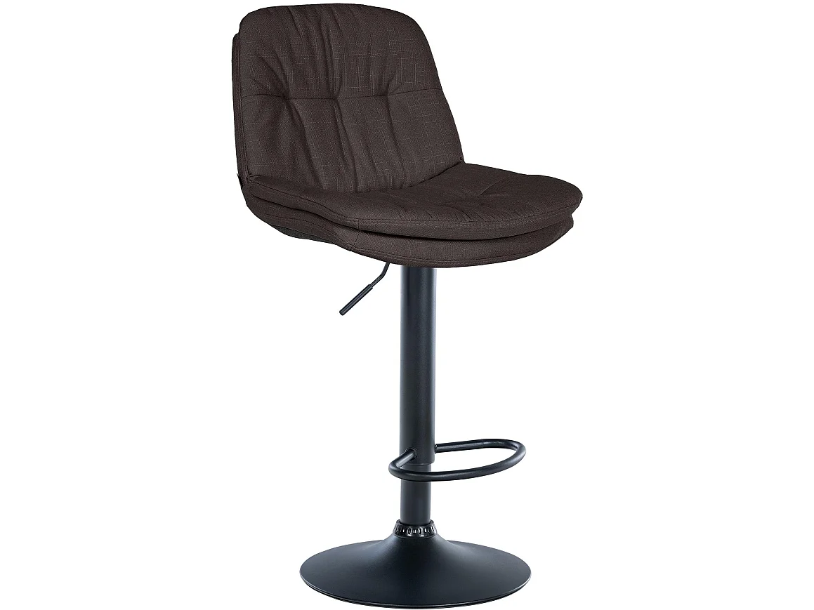 Tabouret de bar - Tissu - Gris foncé - Laurel