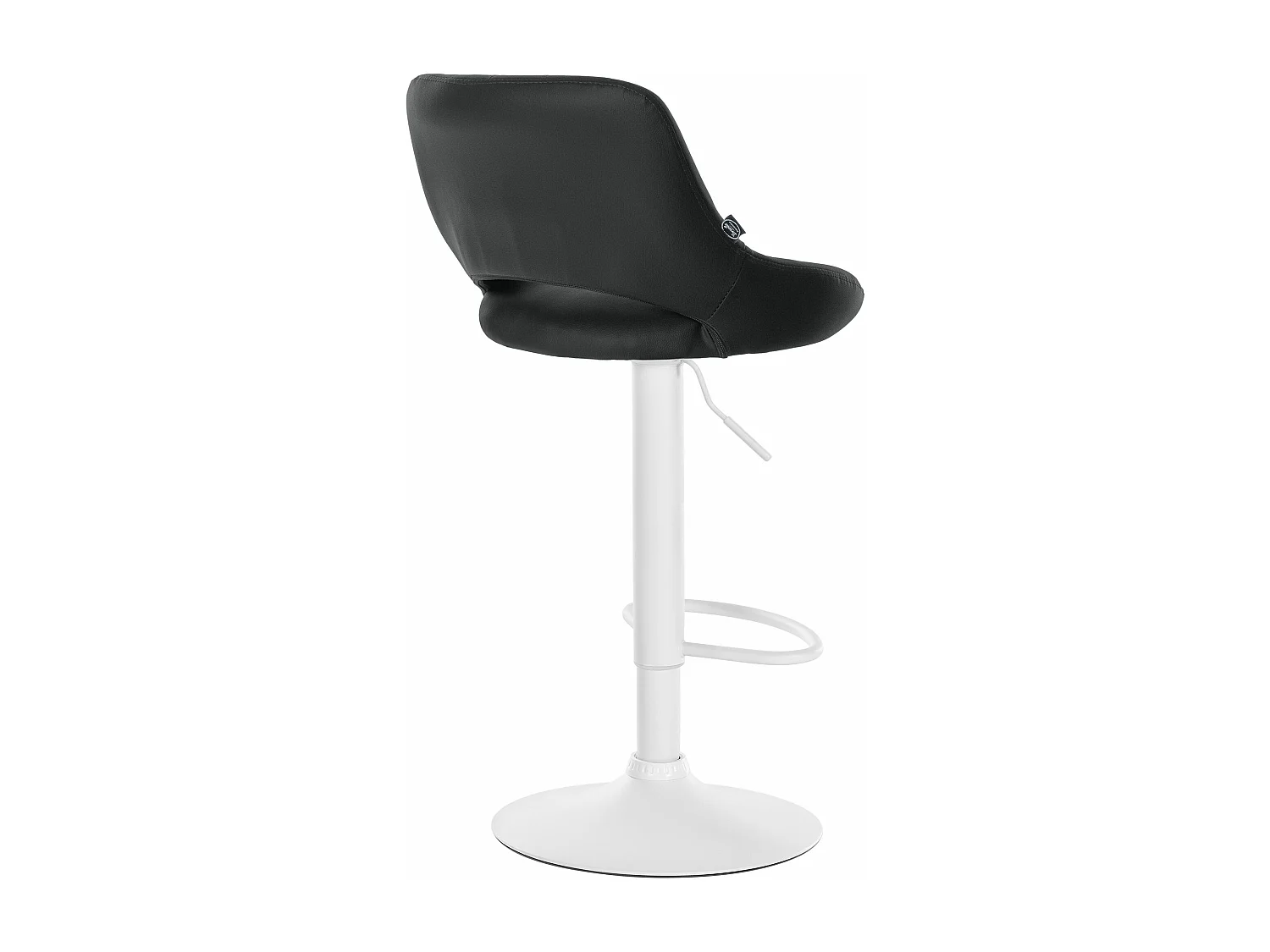 Tabouret de bar - Similicuir & Blanc - Noir - Milet