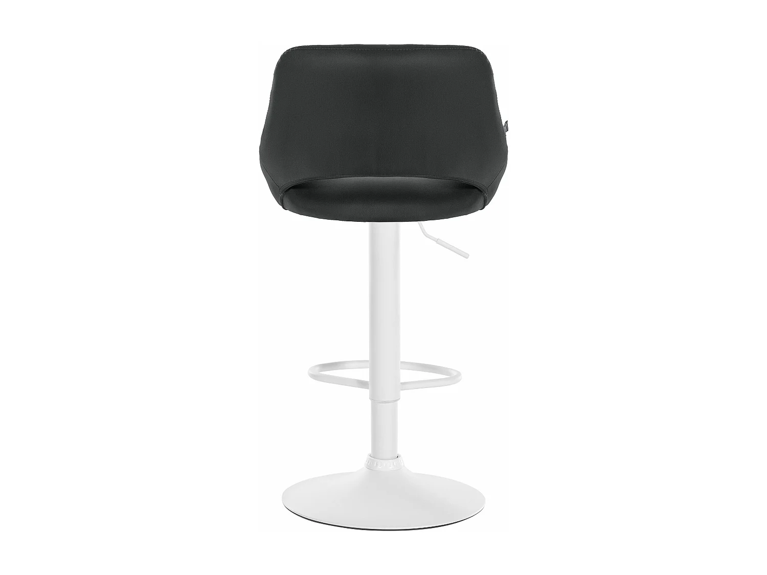 Tabouret de bar - Similicuir & Blanc - Noir - Milet
