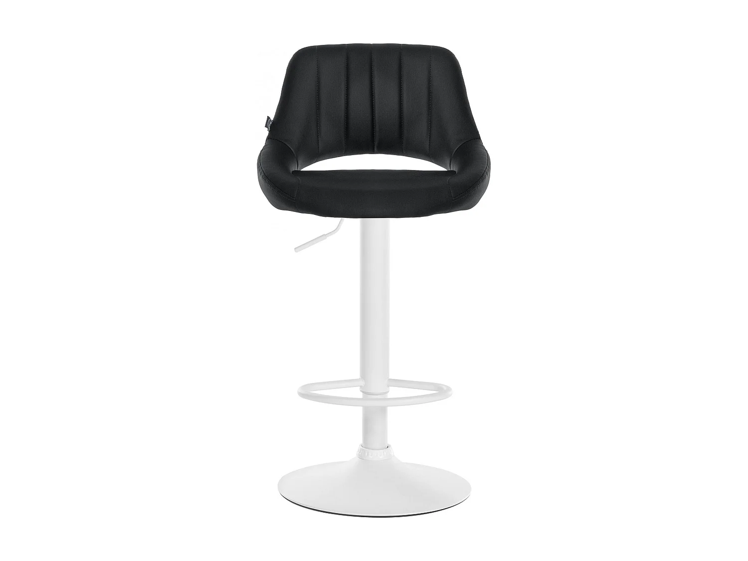 Tabouret de bar - Similicuir & Blanc - Noir - Milet