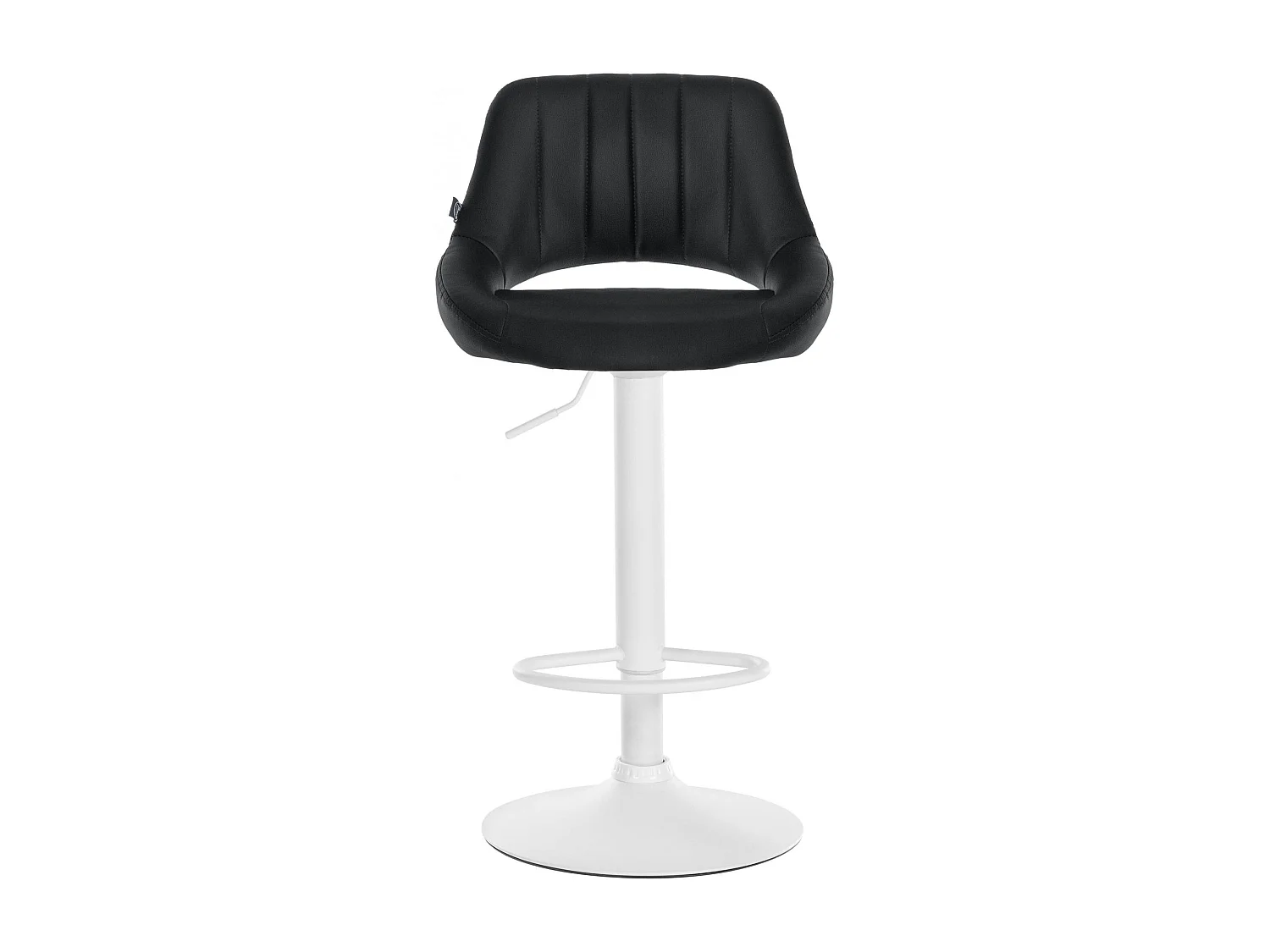 Tabouret de bar - Similicuir & Blanc - Noir - Milet