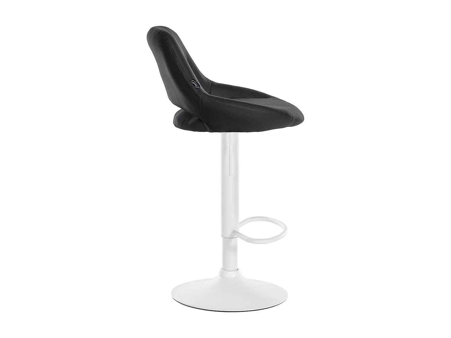 Tabouret de bar - Similicuir & Blanc - Noir - Milet