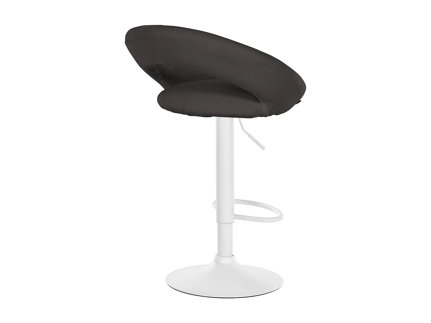 Lot de 2  Tabouret de bar - Tissu & Blanc - Gris foncé - Olinda