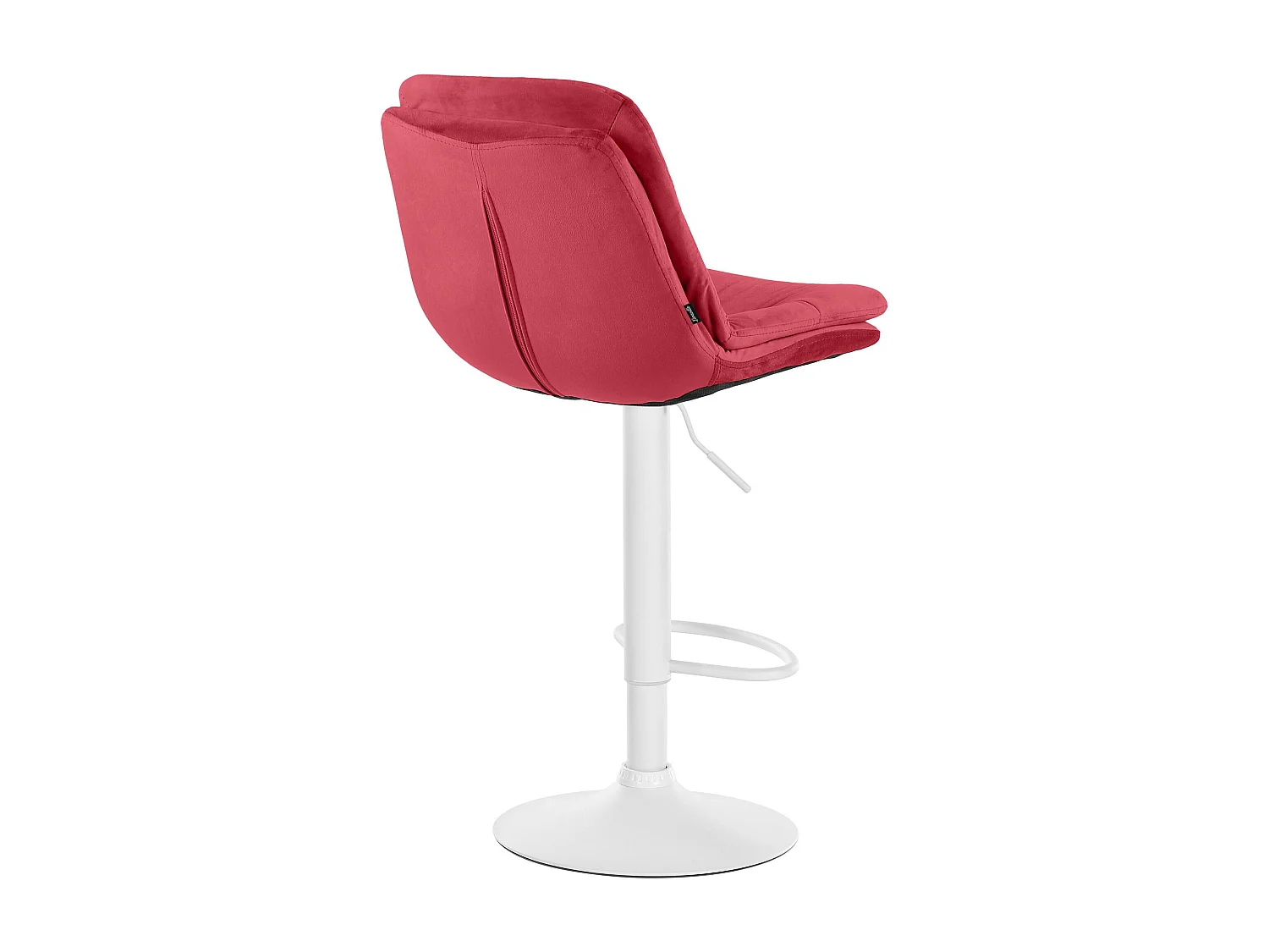Tabouret de bar - Velours - Rouge - Laurel