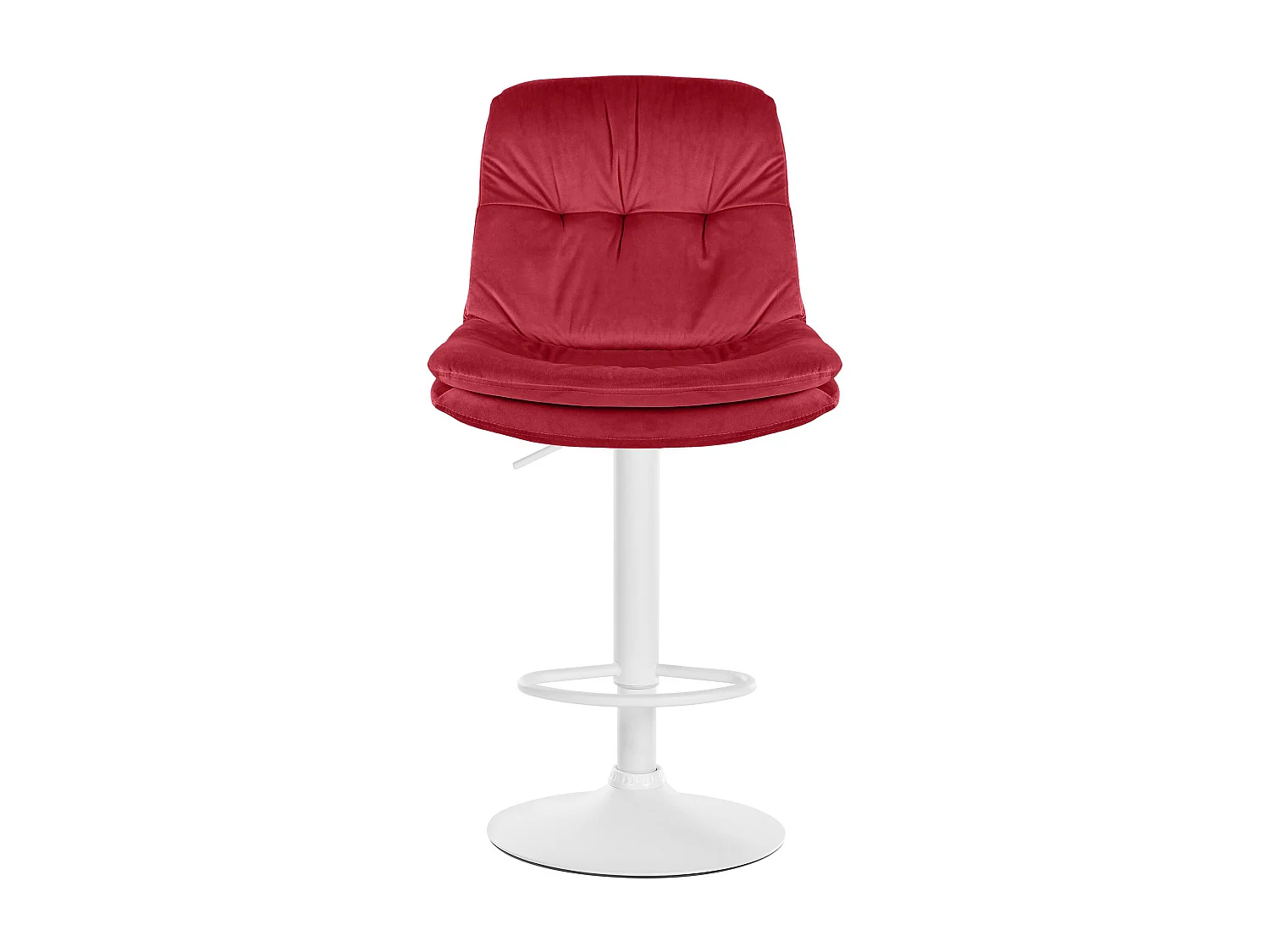 Tabouret de bar - Velours - Rouge - Laurel