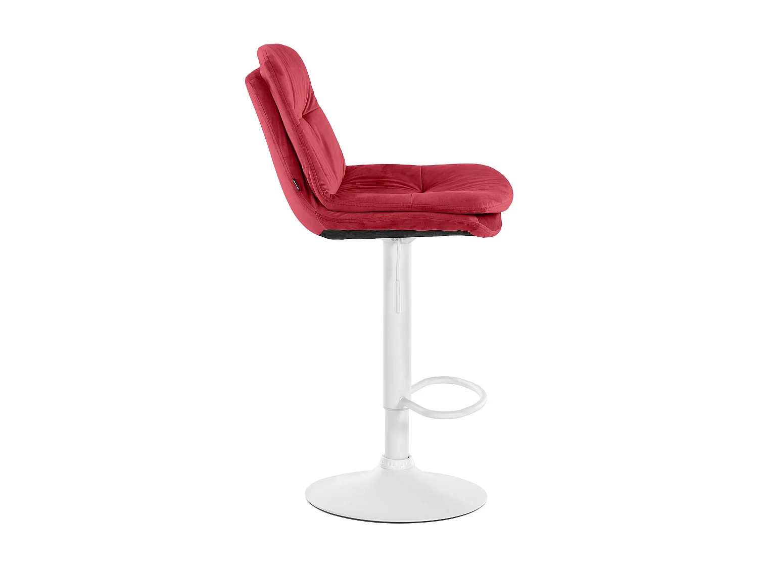 Tabouret de bar - Velours - Rouge - Laurel