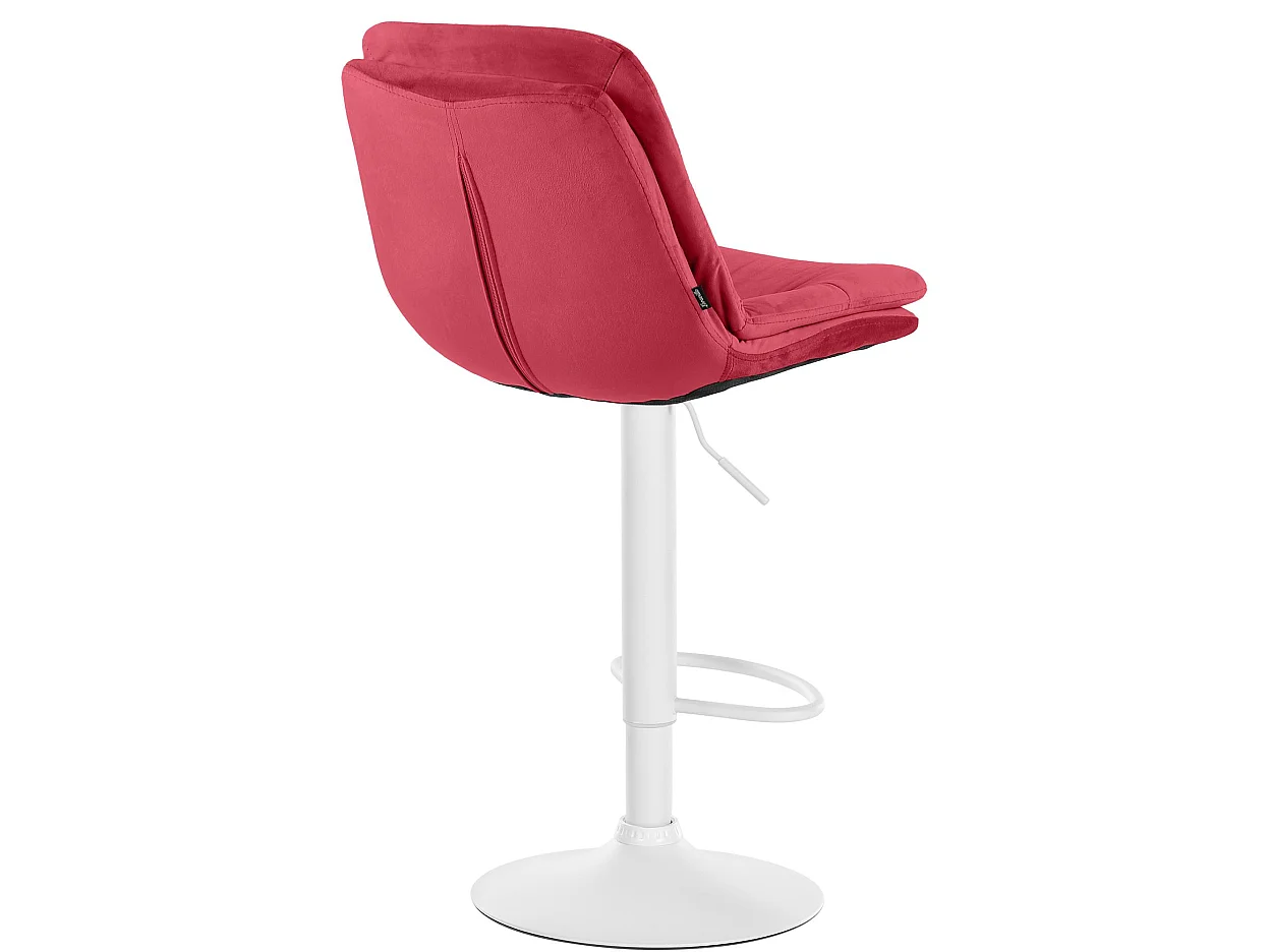 Tabouret de bar - Velours - Rouge - Laurel