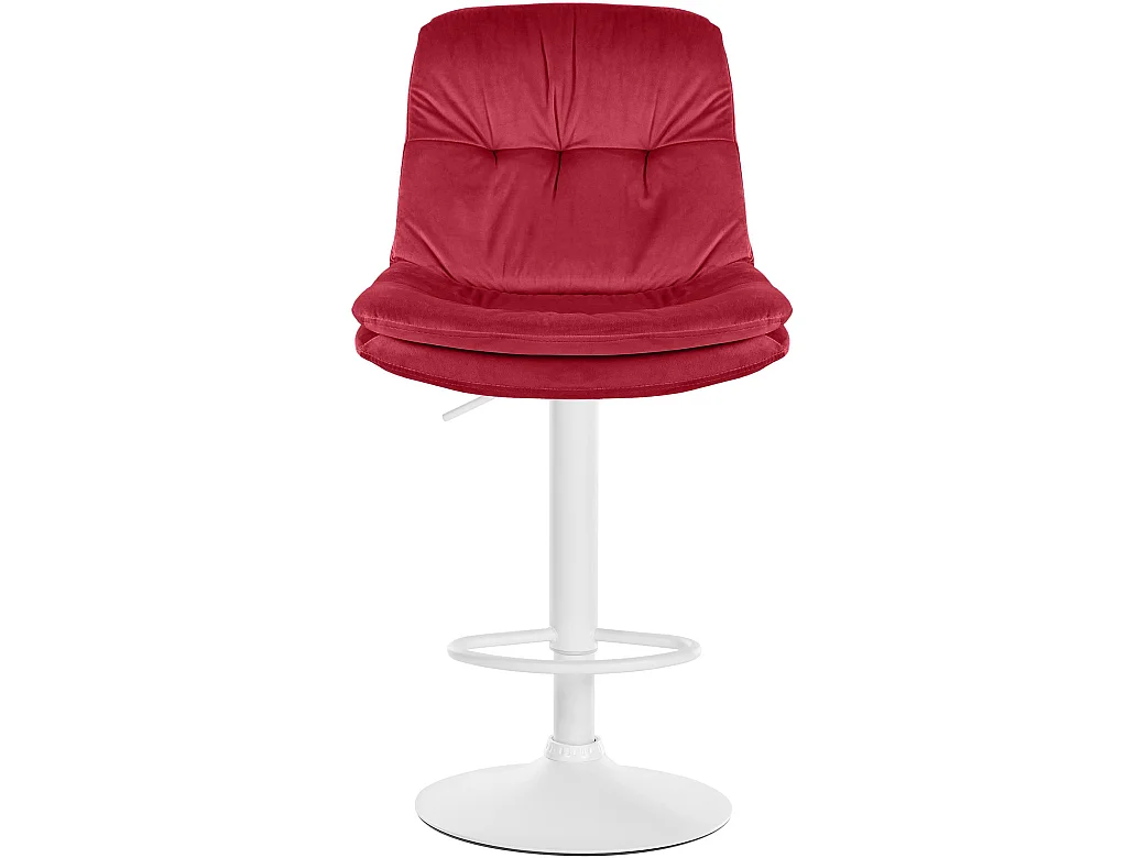 Tabouret de bar - Velours - Rouge - Laurel