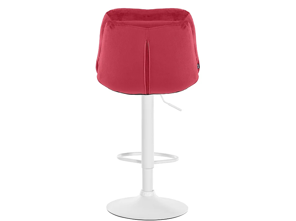 Tabouret de bar - Velours - Rouge - Laurel