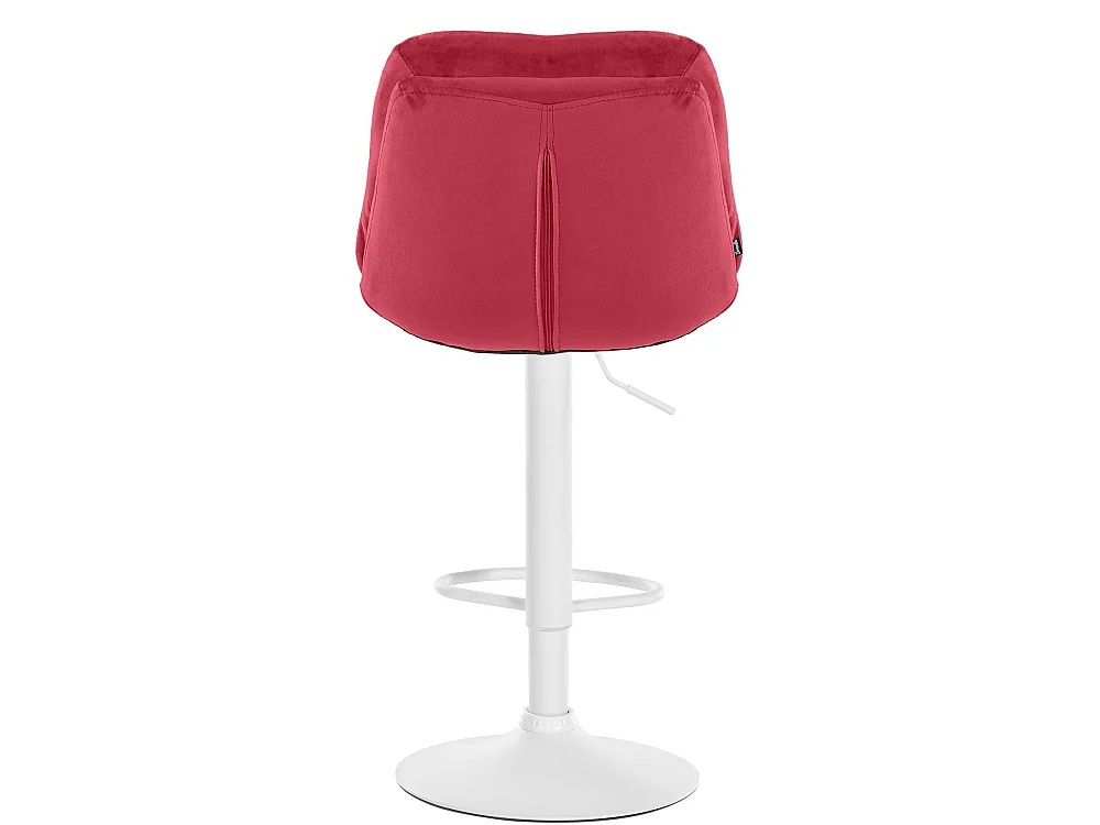Tabouret de bar - Velours - Rouge - Laurel