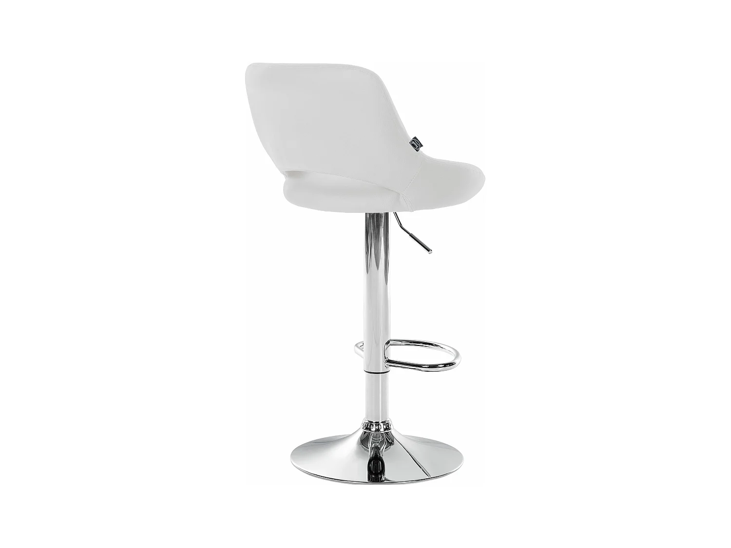 Lot de 2  Tabouret de bar - Similicuir - Blanc - Milet