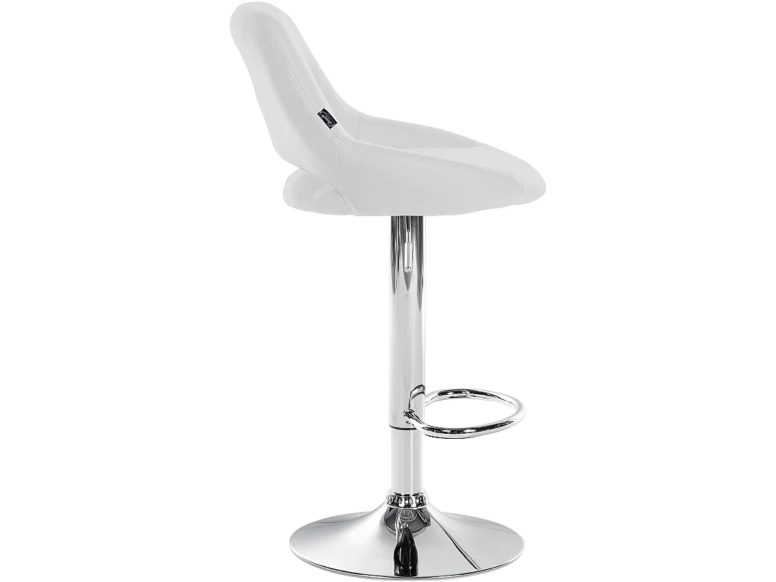 Lot de 2  Tabouret de bar - Similicuir - Blanc - Milet