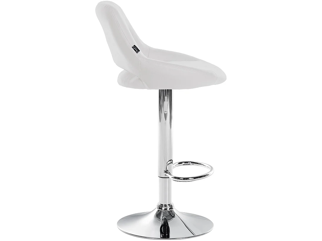 Lot de 2  Tabouret de bar - Similicuir - Blanc - Milet