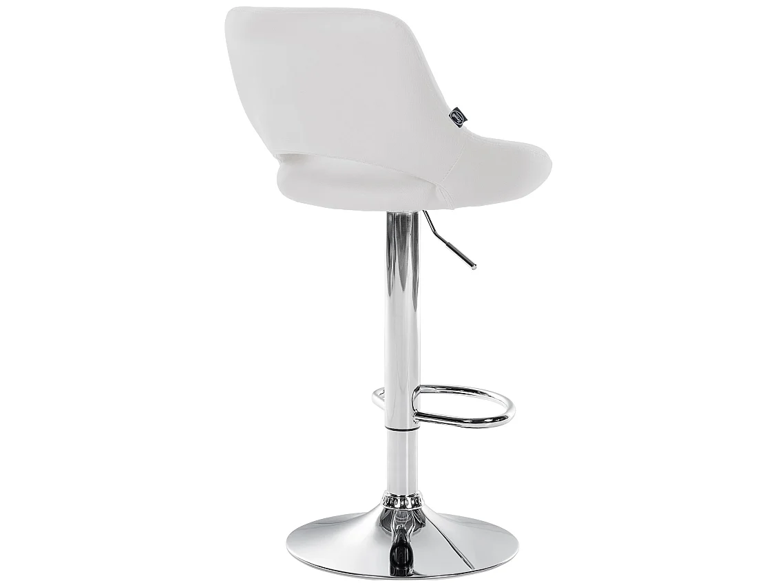 Lot de 2  Tabouret de bar - Similicuir - Blanc - Milet
