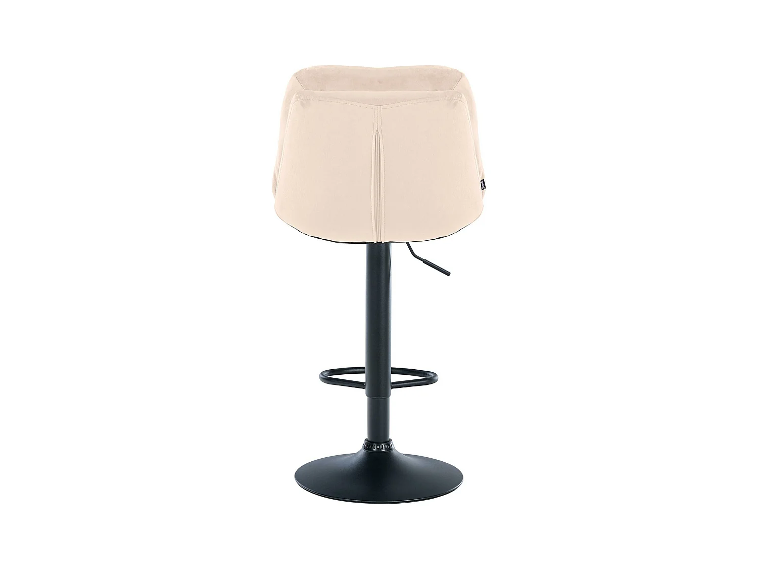 Tabouret de bar - Velours - Crème - Laurel