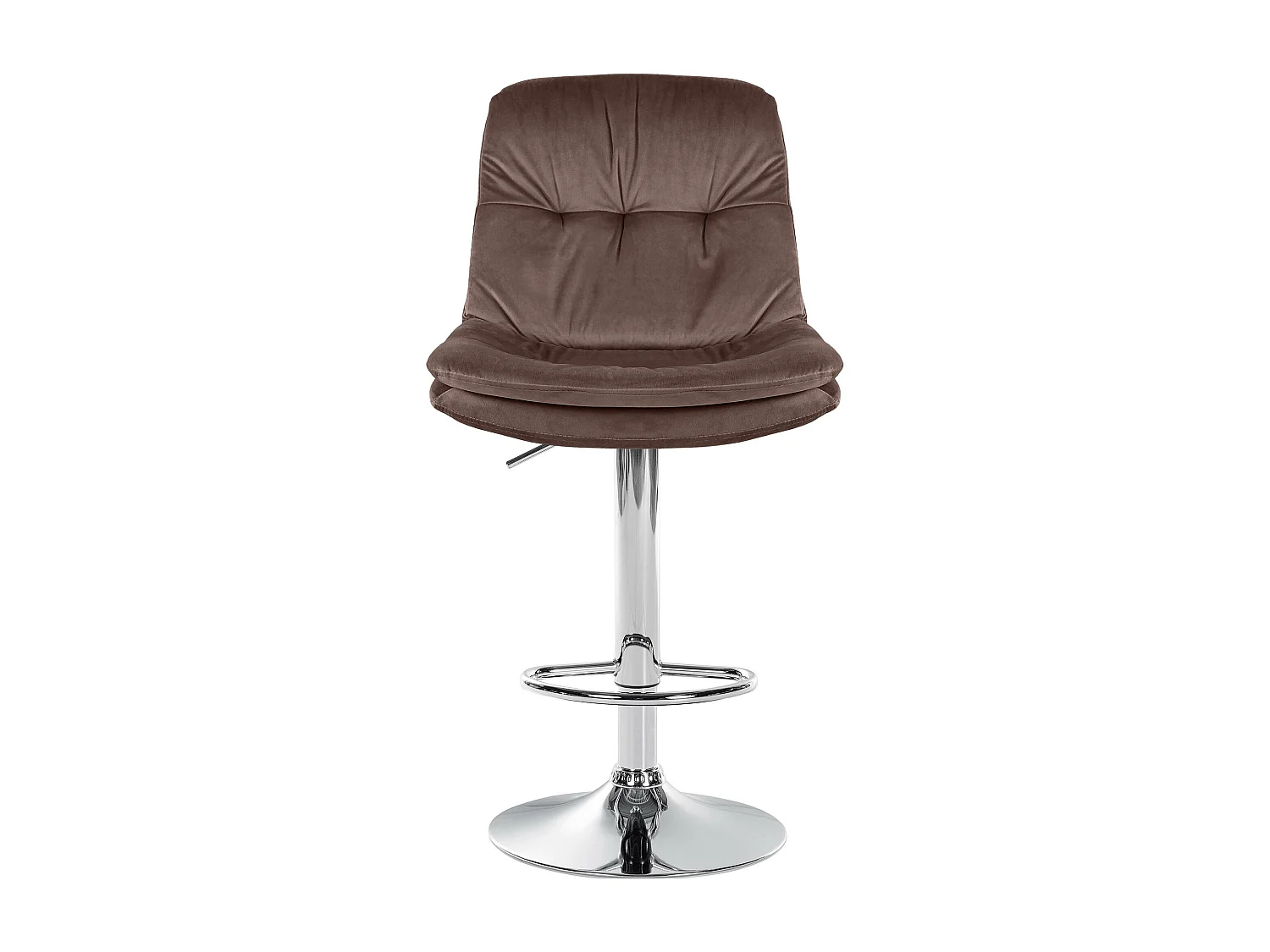 Tabouret de bar - Velours - Marron - Laurel