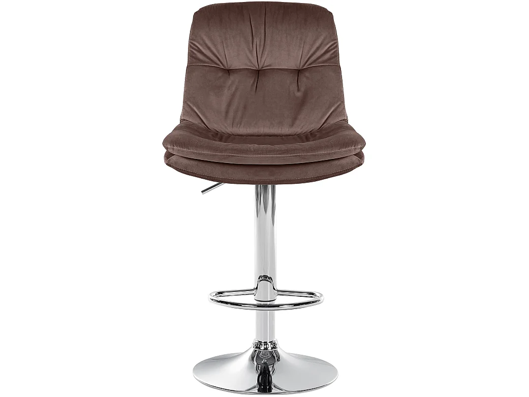 Tabouret de bar - Velours - Marron - Laurel