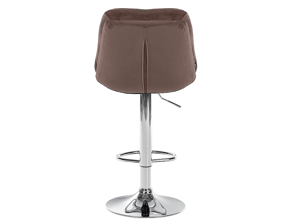 Tabouret de bar - Velours - Marron - Laurel