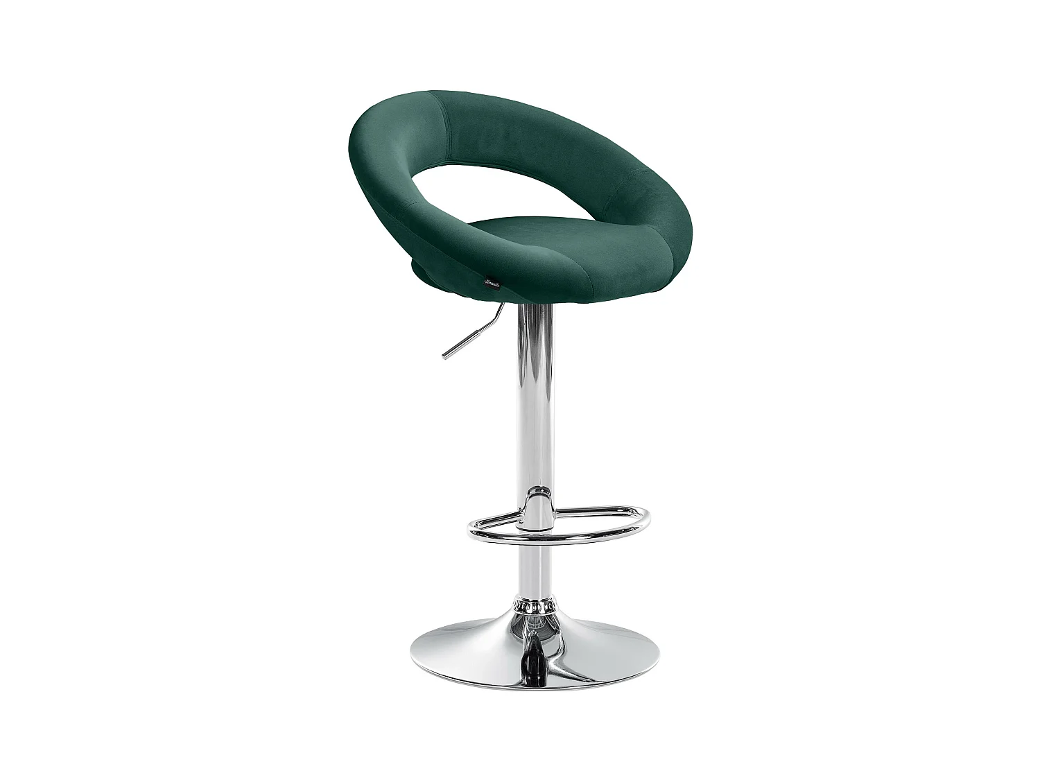 Tabouret de bar - Velours & Chrome - Vert - Olinda