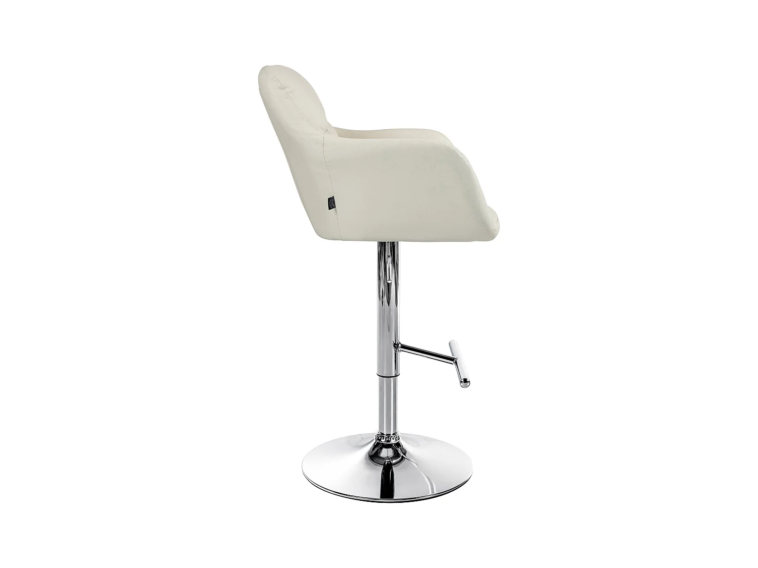 Tabouret de bar - Similicuir - Crème - Natoma