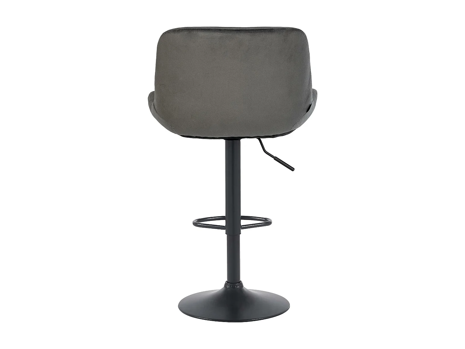 Tabouret de bar - Velours - Gris foncé - Solon