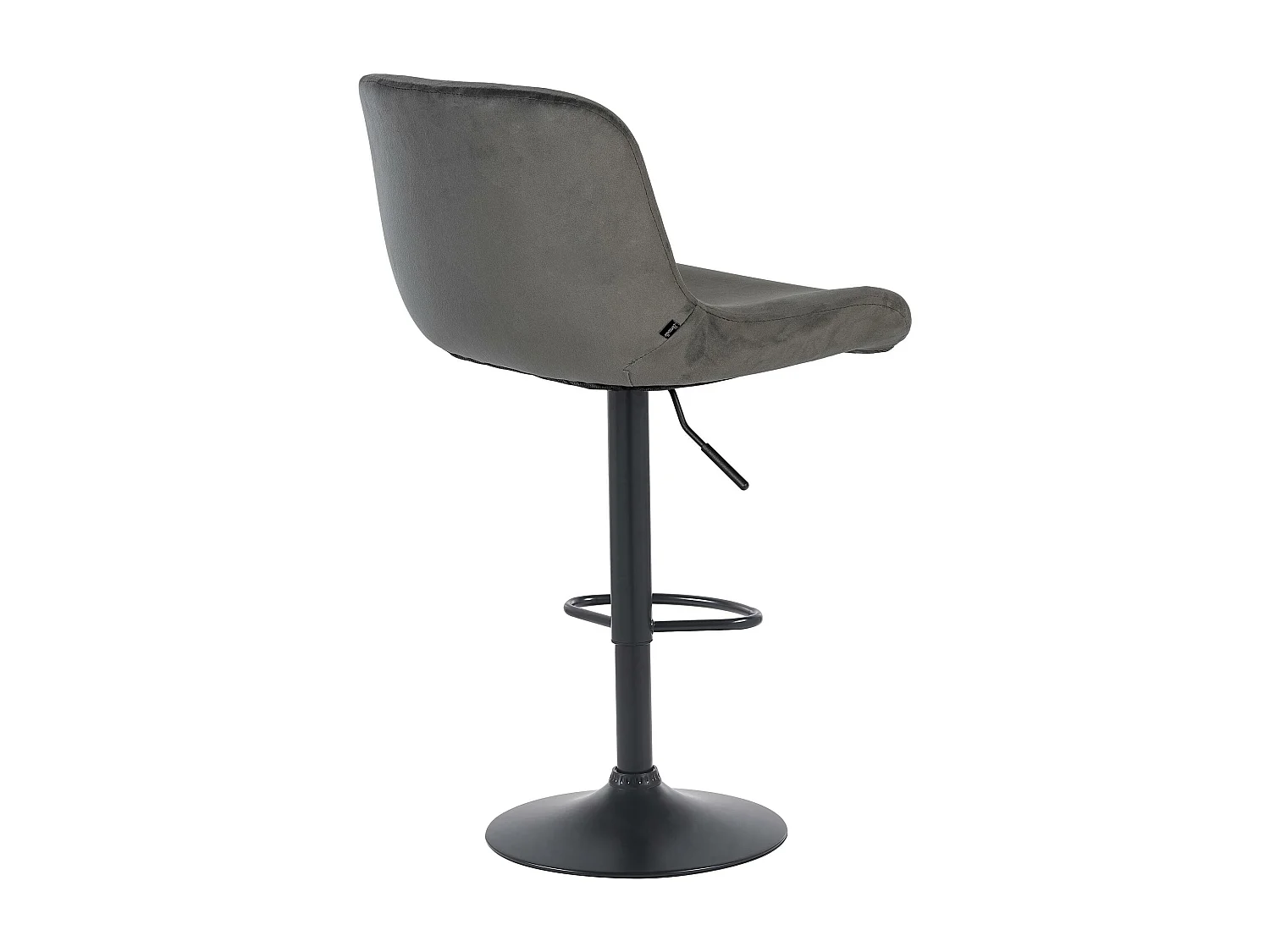 Tabouret de bar - Velours - Gris foncé - Solon